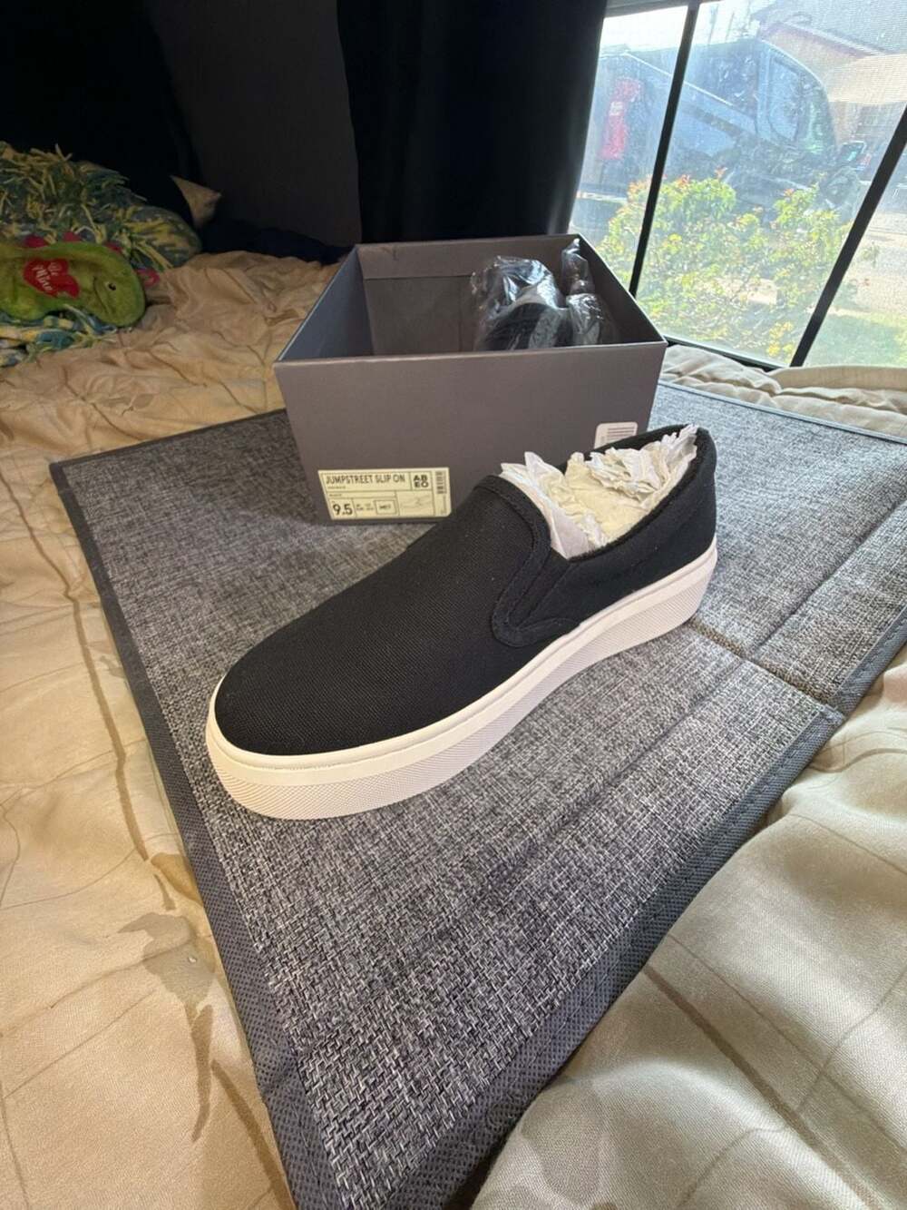 ABEO Jumpstreet Slip On Size 9.5 Black Canvas Platform Sneakers